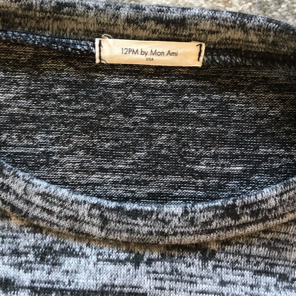 Gold sequin elbow fleece sweater - Picture 3 of 6